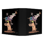 funny pig wrestler cartoon binders
