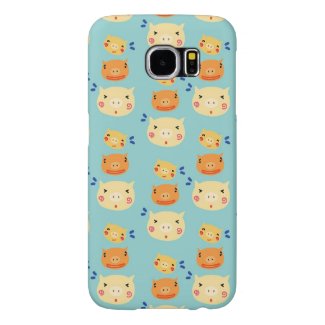 Funny Piggy Pattern and Cute Lovely Pig Head Samsung Galaxy S6 Cases