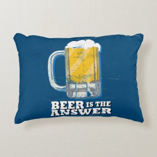Funny Pillow - Beer is the Answer