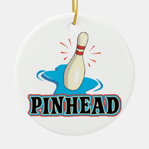 funny pinhead bowling design christmas ornament