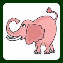 Funny Pink Elaphant Cartoon stickers