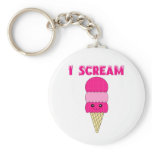 Funny Pink Ice Cream Key Chains