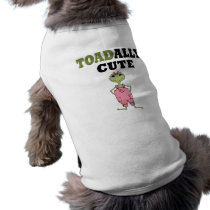 Funny Pink Overalls Frog Pet Tee