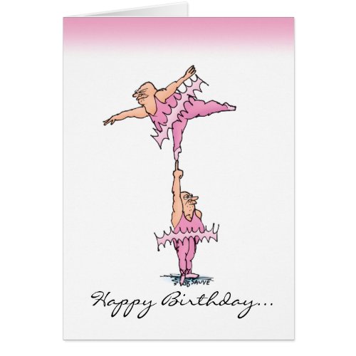 Funny Pink Tutu Guys Birthday Card