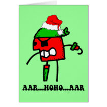 Funny pirate Christmas cards