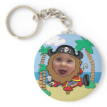 Funny Pirate Cut Out Face Template Key Chain