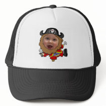 Funny Pirate Cut Out Face Template Mesh Hats