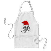 Funny Pirate Merry Christmas Greeting Arrrgh Matey Aprons