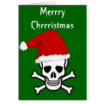 Funny Pirate Merry Christmas Greeting Arrrgh Matey Card