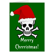 Funny Pirate Merry Christmas Greeting Arrrgh Matey Cards