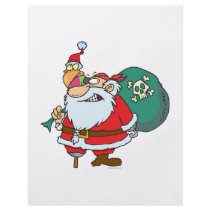 funny pirate santa and xmas parrot cartoon personalized flyer