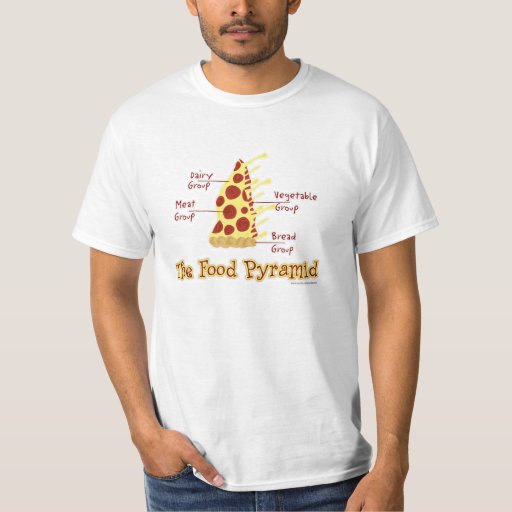 Funny Pizza Food Pyramid TShirt Zazzle
