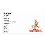 funny PLUCKED naked chicken cartoon character Business Card