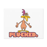 funny PLUCKED naked chicken cartoon character Postcards