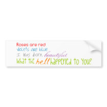 Funny poems bumper stickers