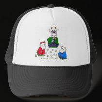 Funny Poker Cow Games hats