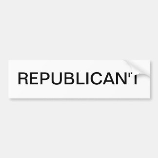 Funny political republican democrat sticker bumper stickers