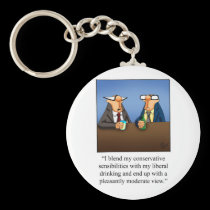 Funny Politics and Drinking Cartoon Gift! keychains
