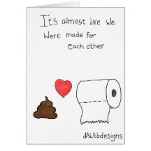 Funny Poo Greetings Card - Valentines Day