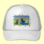 Funny Pool Party Labradors hats