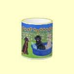 Funny Pool Party Labradors mugs