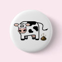 Funny Pooping Cow Button