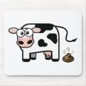 Funny Pooping Cow Mousepad