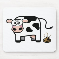 Funny Pooping Cow Mousepad by LisaMarieDesign Funny Pooping Cow Mousepad