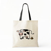 Funny Pooping Cow Tote Bag by LisaMarieDesign Funny Pooping Cow Tote Bag