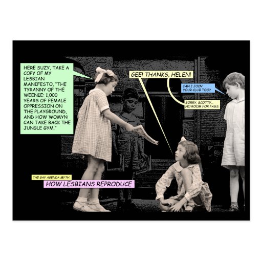 Funny Postcard - Lesbian Manifesto