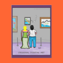 Funny Postcards For Artists- Original Digital Art postcards