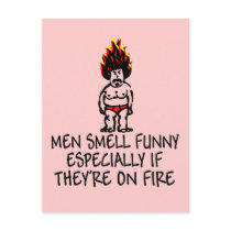 Funny postcards for women-men smell funny by Femfatal Funny postcards for women-men smell funny