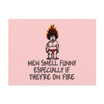 Funny postcards for women-men smell funny design by Femfatal Funny postcards for women-men smell funny design