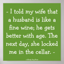 FUNNY POSTERS & SIGNS - MARRIAGE - GIFTS - DECOR