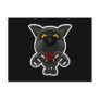 funny pouncing black panther post cards