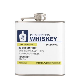 Funny Prescription Whiskey Flasks
