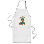 Funny Present stack sowman cartoon aprons