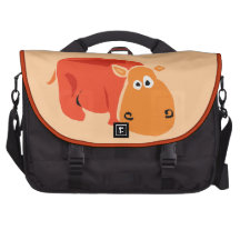 Funny Primitive Art Hippo Laptop Computer Bag