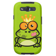 FUNNY PRINCE FROG CARTOON bulgy eyeballs crown Galaxy S3 Cases