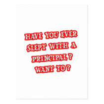 Funny Principal Pick-Up Line postcards