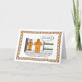 Funny Prison Greeting Card card