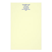 Funny Procrastination Stationery Paper