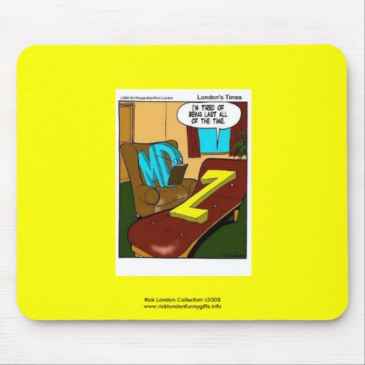 Funny Psychiatry Cartoon On Quality Poster Mouse Pad