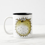 funny puffer fish mugs
