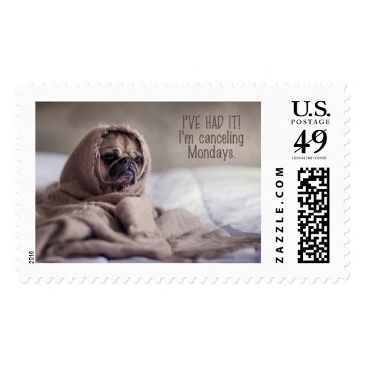 Funny Pug Dog postage stamps Zazzle