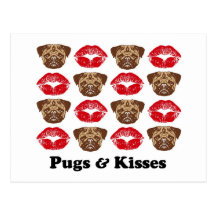 Funny Pug Postcards