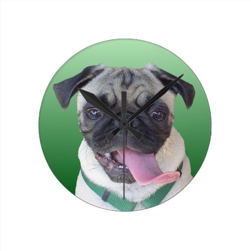 Funny Pug Wall Clock