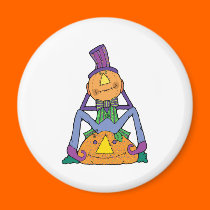 funny pumpkin man scarecrow magnets