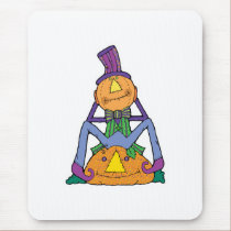 funny pumpkin man scarecrow mousepads