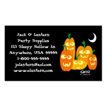 Funny Pumpkins Halloween Profile Card Business Card Template